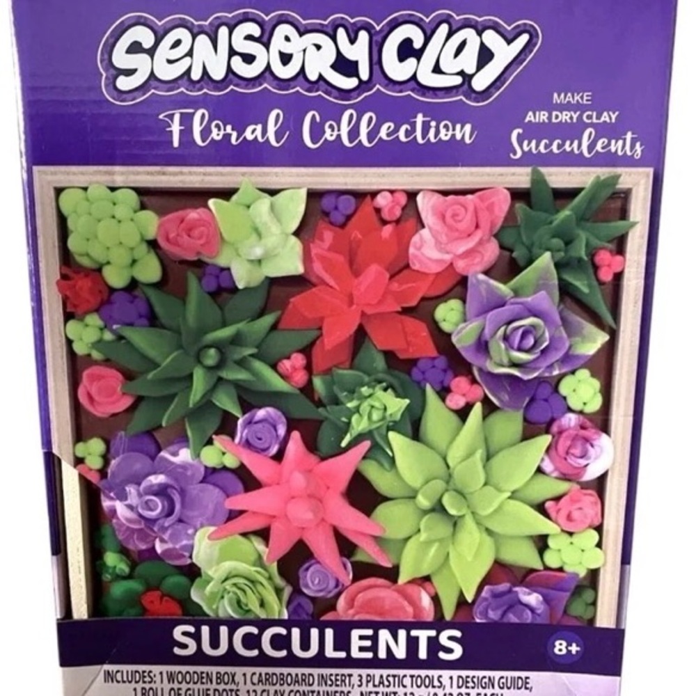 Floral Succulents Decorative Sculpture Kit crafts sensory clay art